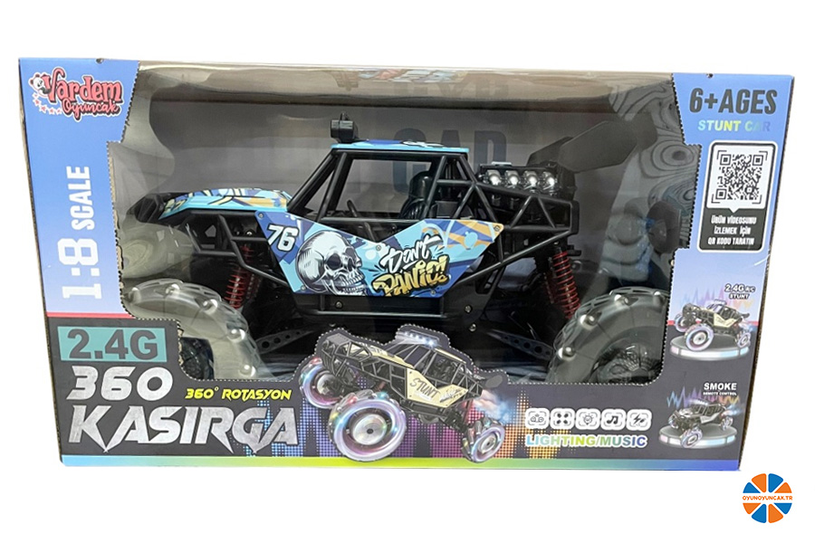 oyunoyuncak.tr - VARDEM UZAKTAN KUMANDALI 2.4G FULL FONKSİYON 1:8 OFF-ROAD ŞARJLI BUHARLI KASIRGA ARABA